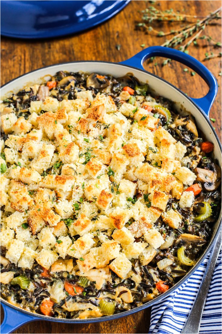 chicken wild rice casserole with gruyere