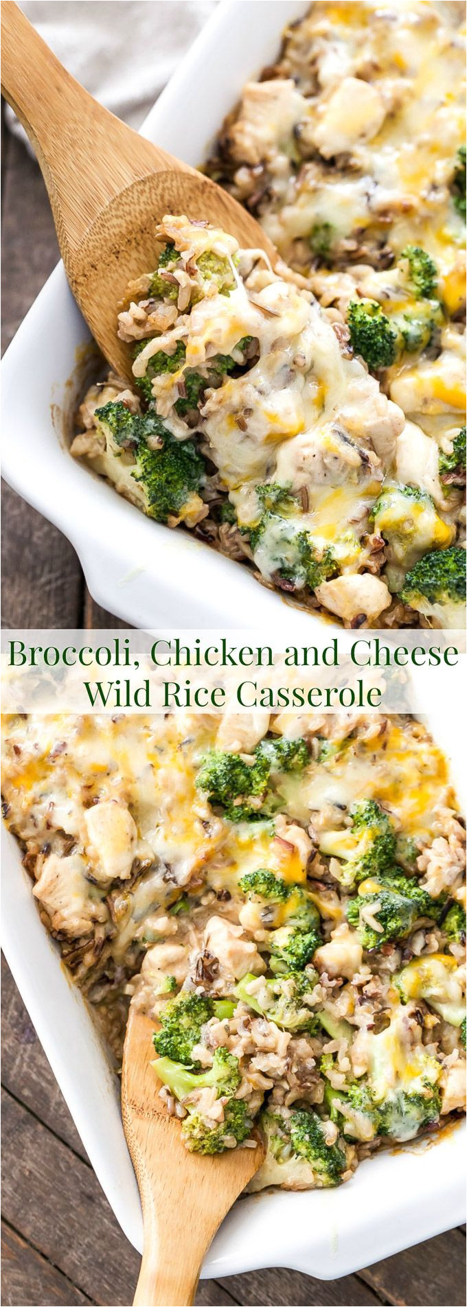 this broccoli chicken and cheese wild rice casserole is a healthy and delicious dinner that