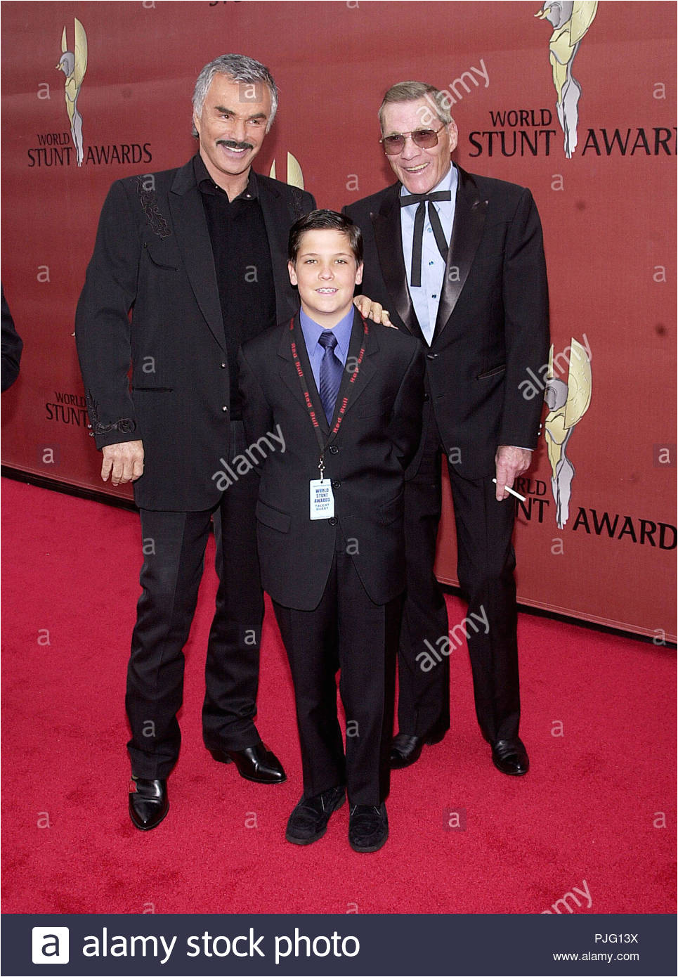 burt reynold und sohn hal needham an der ersten world stunt awards am barker hangar ankunft in