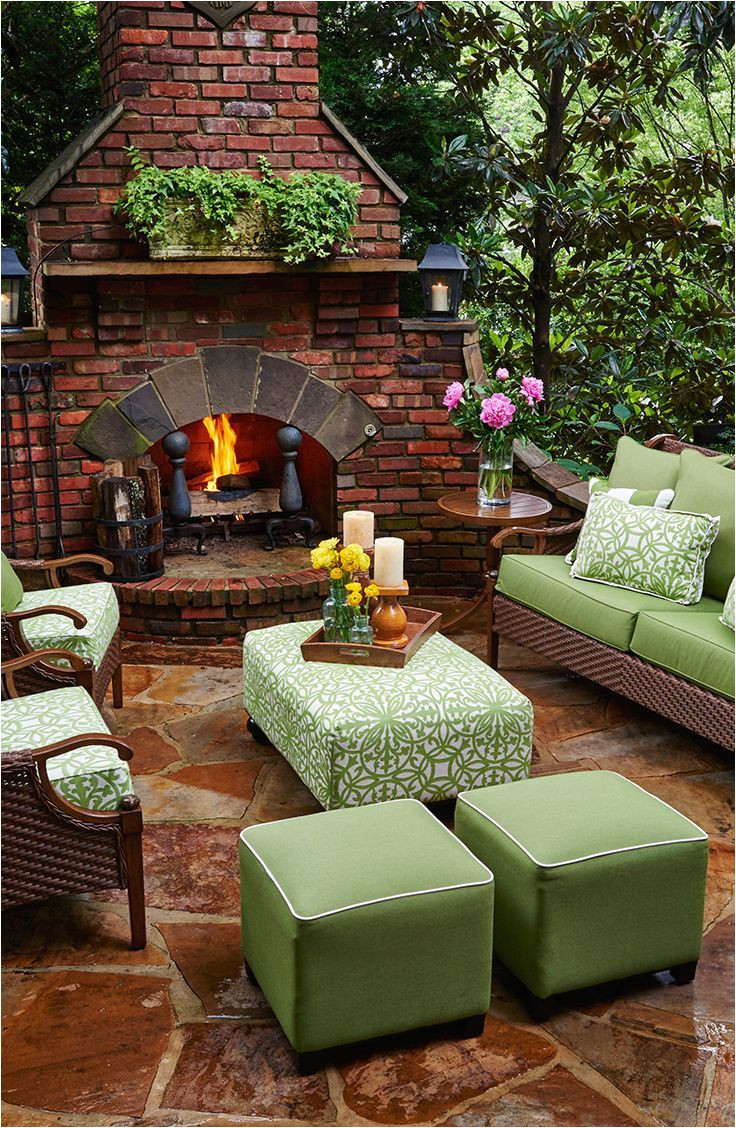 outdoor living cozy outdoor space ottomans and poufs are a great way to add a pop of color and provide extra seating