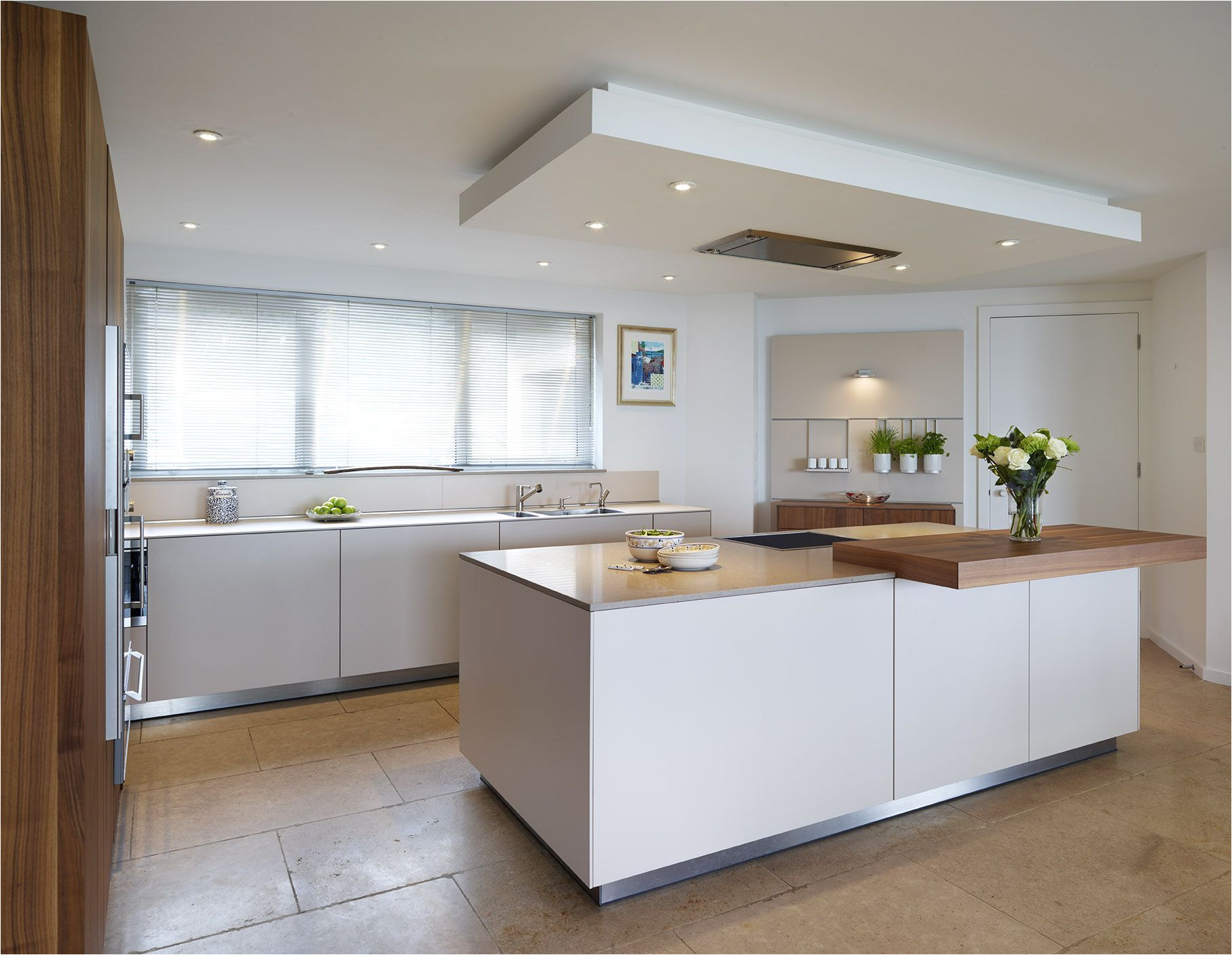 Ceiling-mounted Recessed Kitchen Vents the Drop Ceiling Creates A Flush Fit Extractor Above the Central