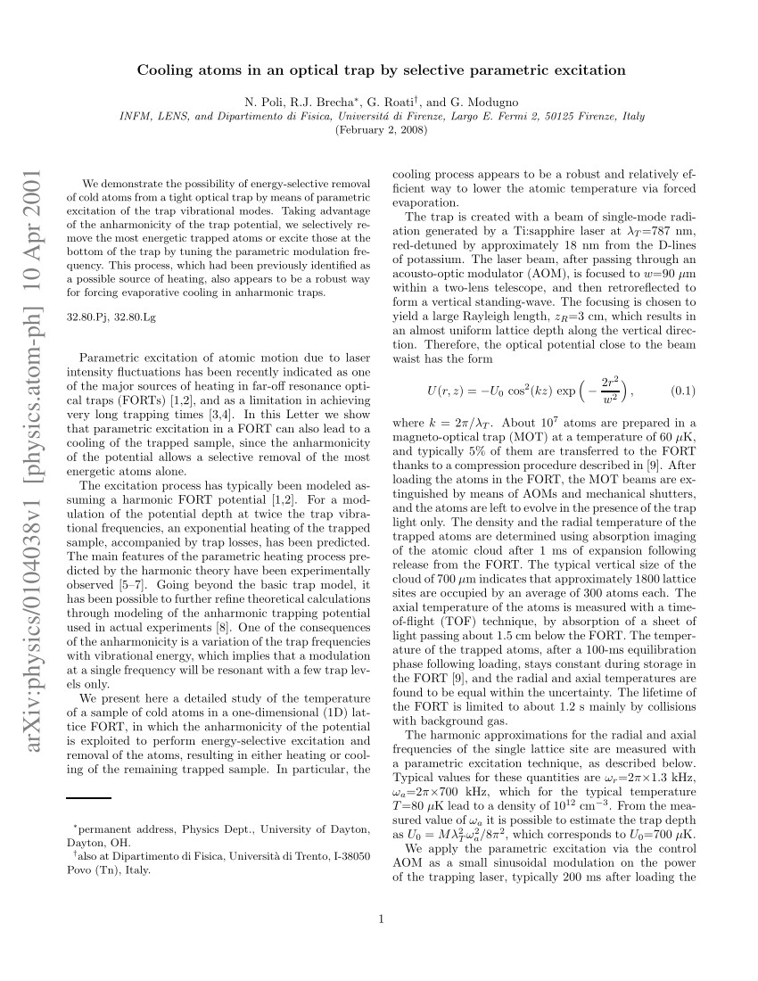 pdf very long storage times and evaporative cooling of cesium atoms in a quasielectrostatic dipole trap