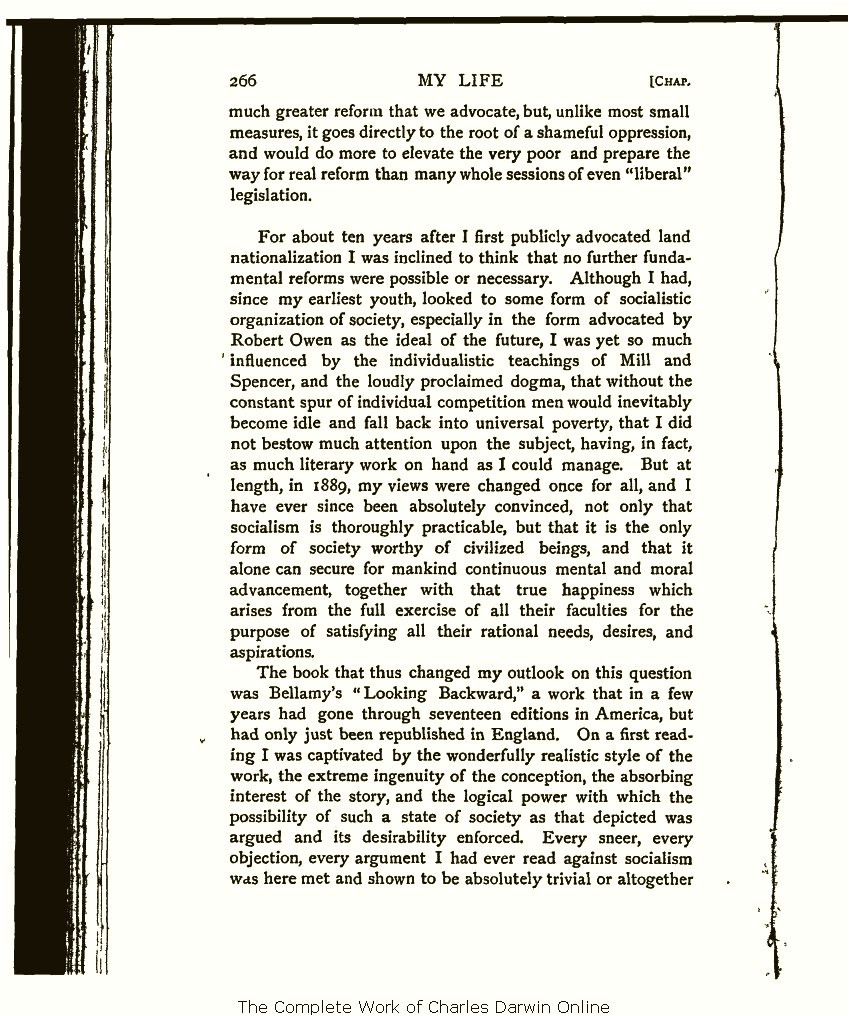 wallace a r 1905 my life a record of events and opinions london chapman and hall volume 2