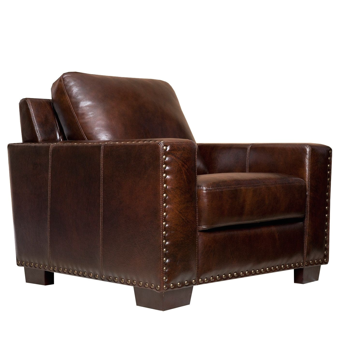 awesome brown leather accent chair