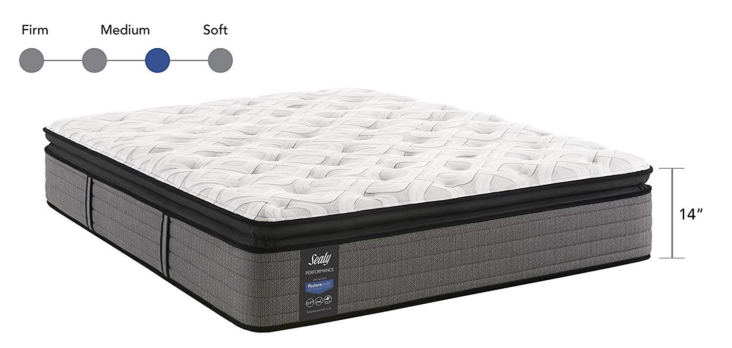 amazon com sealy response performance 14 inch cushion firm euro pillow top pro mattress california king made in usa 10 year warranty kitchen dining