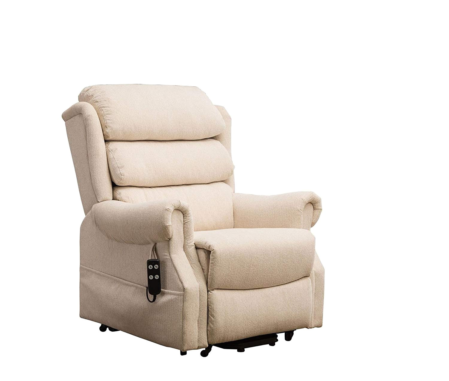 oriental leather co ltd salisbury dual motor riser recliner arm chair in beige fabric amazon co uk health personal care