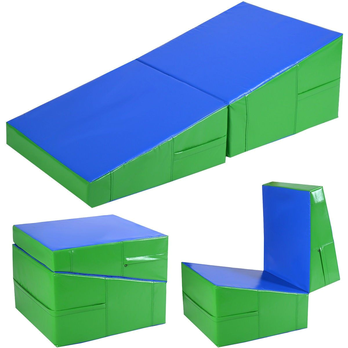 costway 48 x 24 x 14 incline wedge folding gymnastics mat w free shipping costway sporting