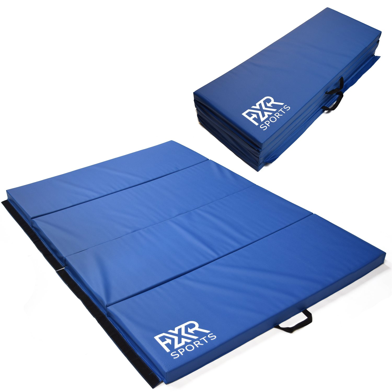 fxr sports 6ft 8ft four folding gymnastics exercise physio training fitness mats 2 amazon co uk sports outdoors