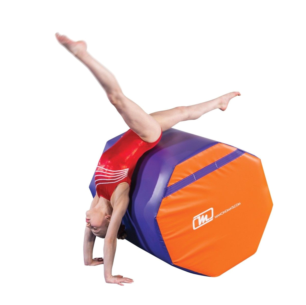 mancino s 30 x 36 purple and orange octagon mat is in stock and ready to ship perfect for any tumblers who need to practice at home to keep up and exceed