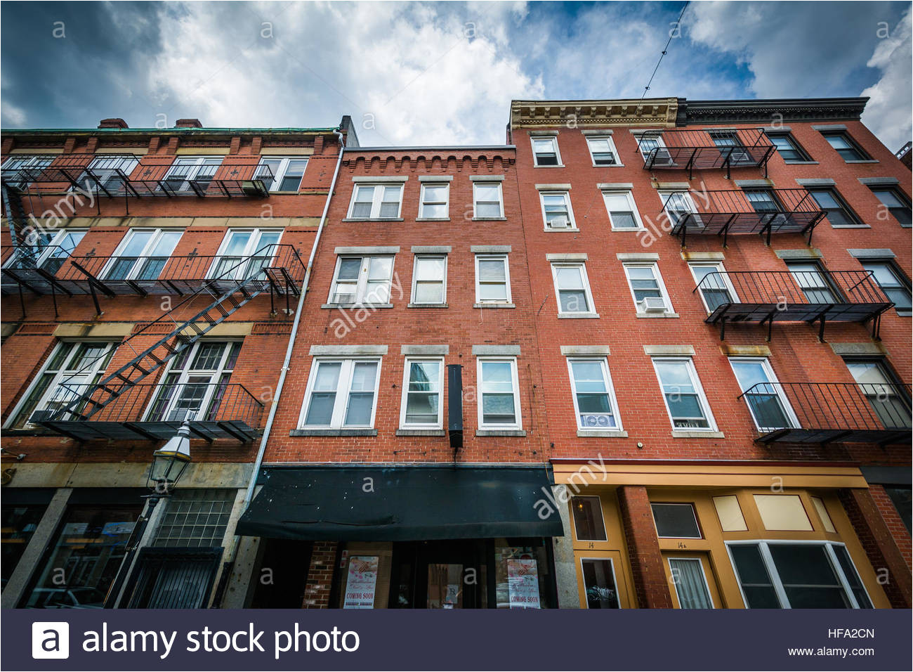 historische gebaude in north end von boston massachusetts stockbild