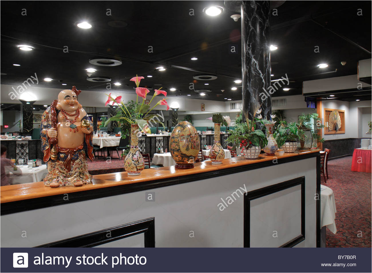 atlanta georgia mandarin house ii chinese restaurant asiatische kuche dekor buddha mann business essen stockbild