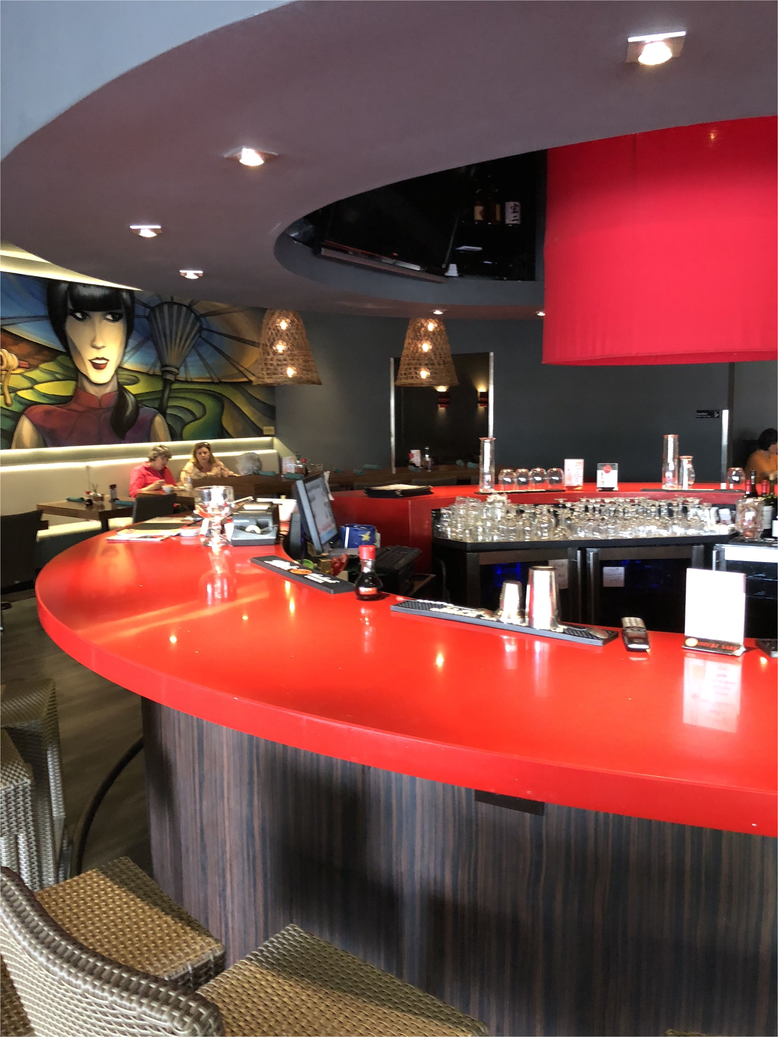 this circular bar in a chinese restaurant is a good example of the