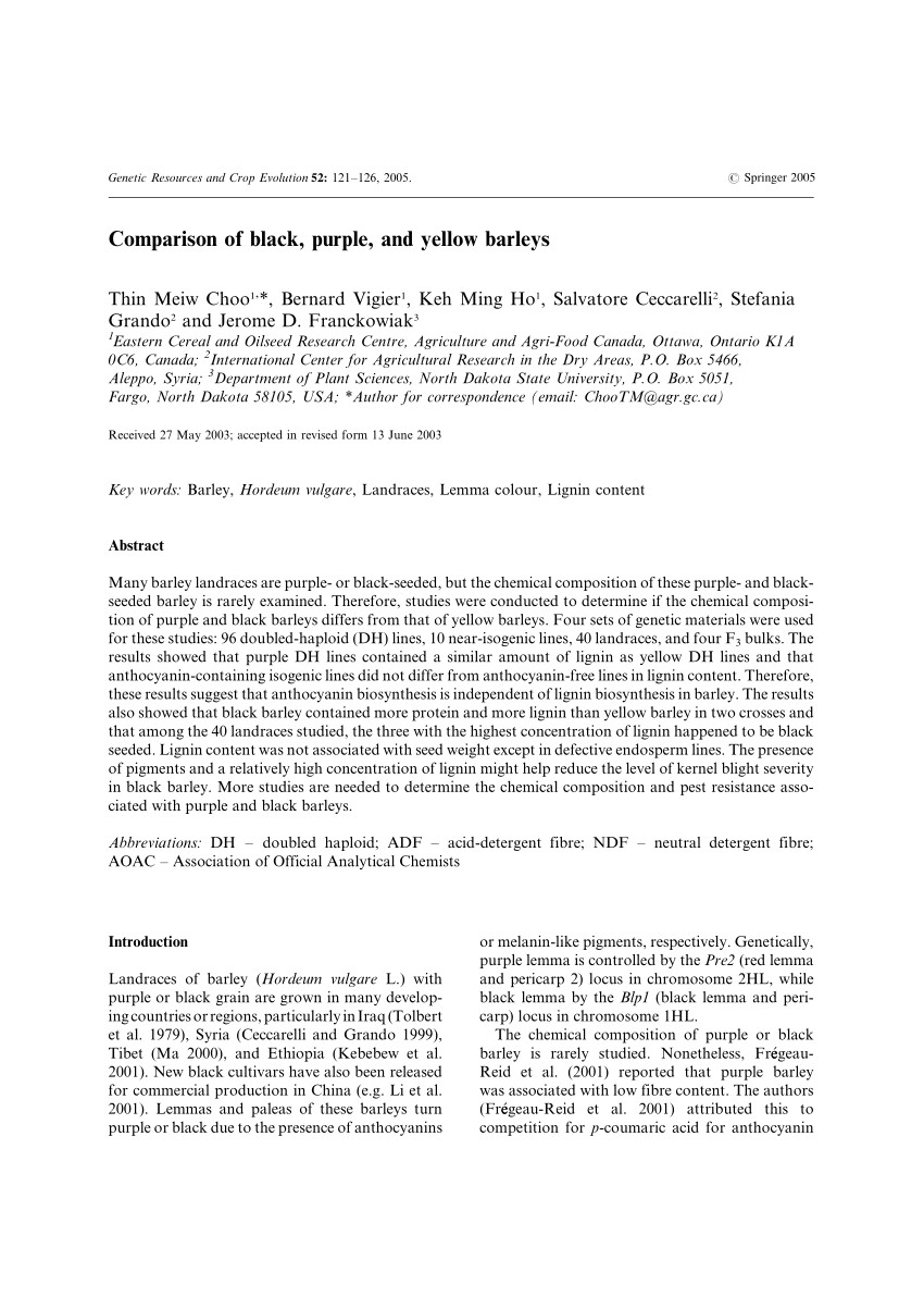 pdf comparison of black purple and yellow barleys