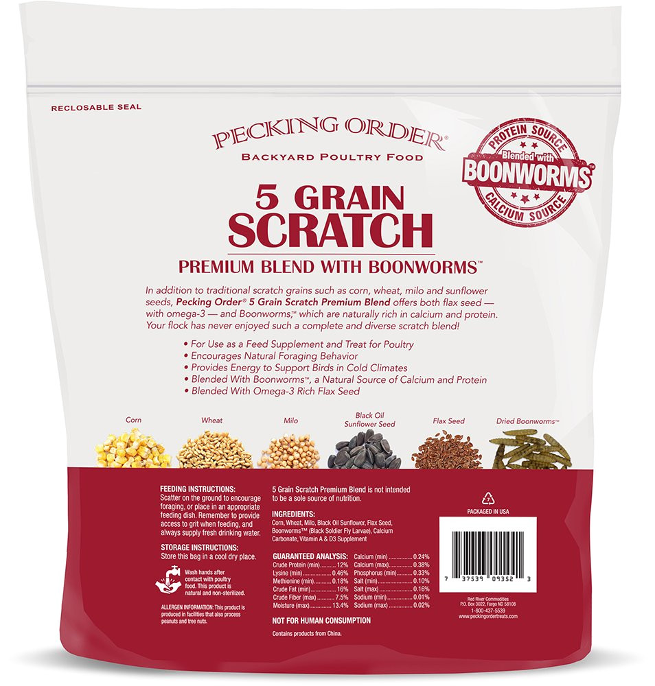 amazon com pecking order boonworm treats 5 grain scratch 12 lb garden outdoor