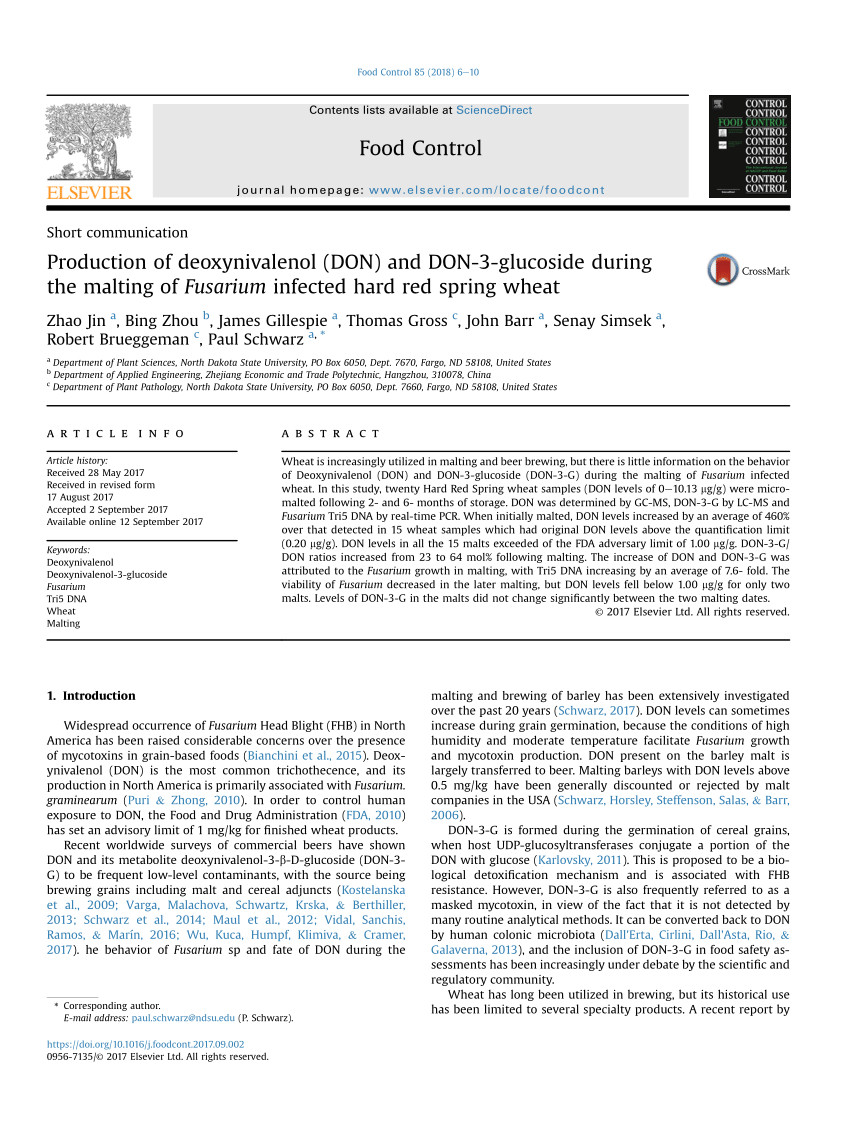 pdf don occurrence in grains a north american perspective