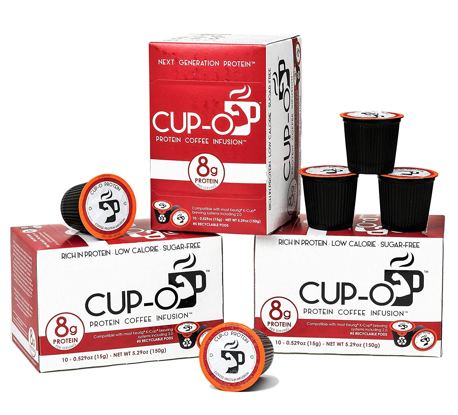 cup o protein coffee infusion 10 count collagen protein coffee pods k cup premium collagen protein 100 arabica coffee beans amazon com grocery