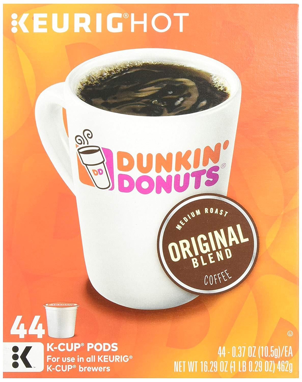 dunkin donuts original blend k cup pods 44 cups amazon com grocery gourmet food