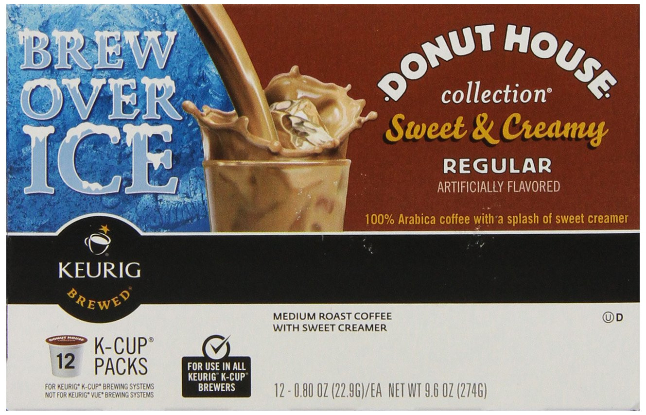 keurig donut house collection sweet creamy regular iced coffee k cup packs 12 count pack of 6 amazon com grocery gourmet food