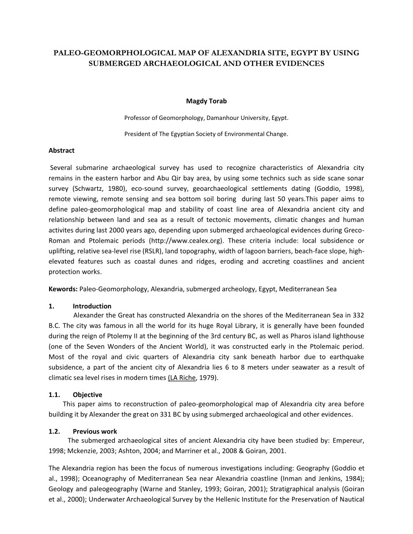 pdf evaluation of coastal problems at alexandria egypt
