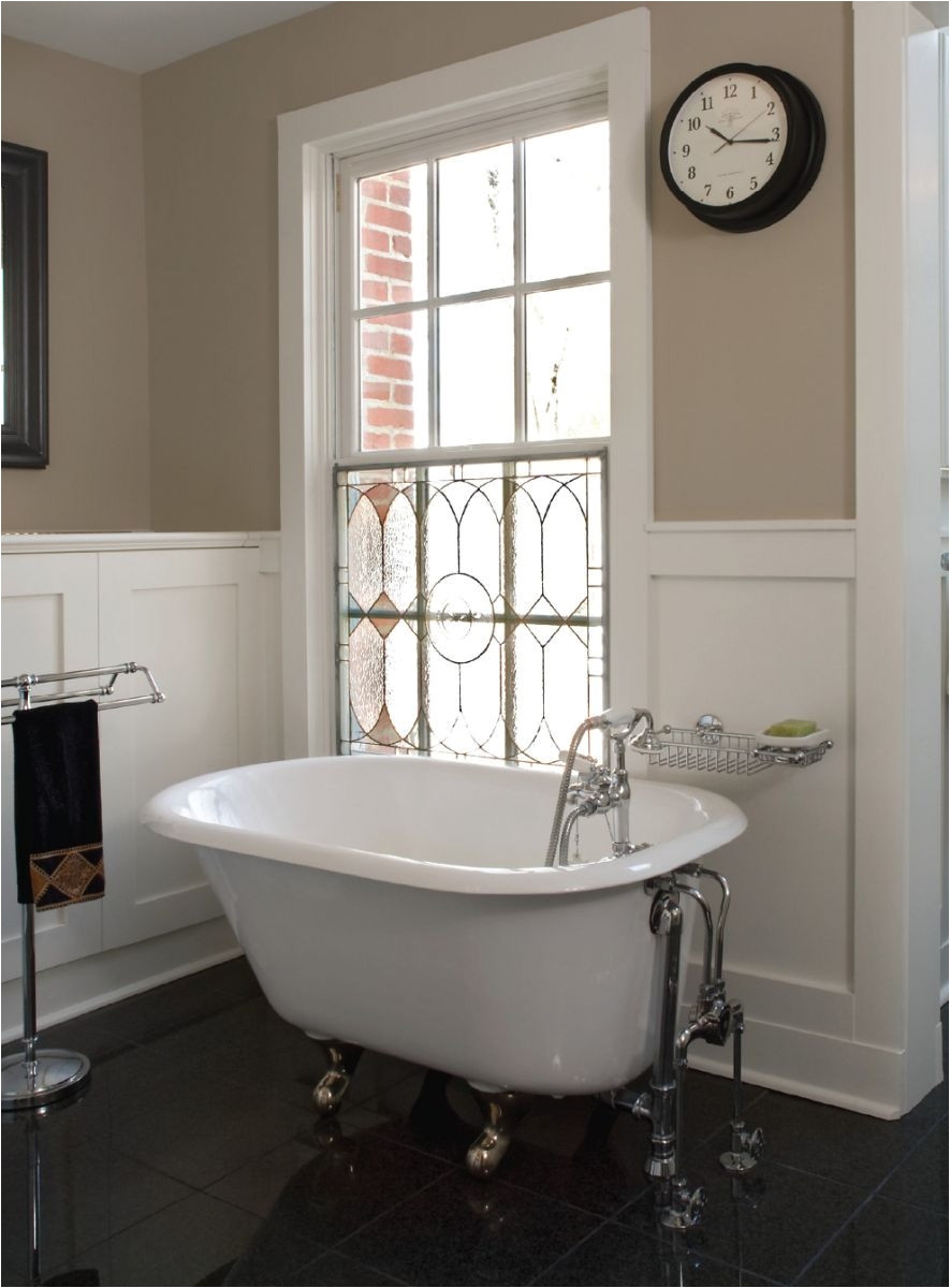 Clawfoot Tub for Small Bathroom Stained Glass Window In Shower Stained Glass Over the Clawfoot Tub