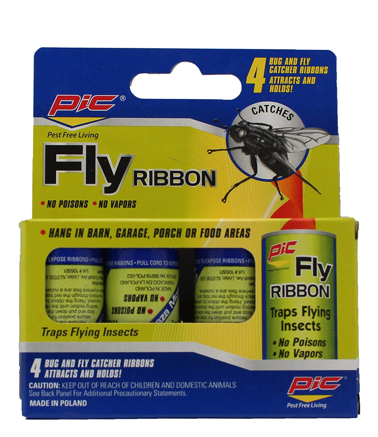 amazon com pic fly ribbon bug insect catcher 4 pack insect traps garden outdoor