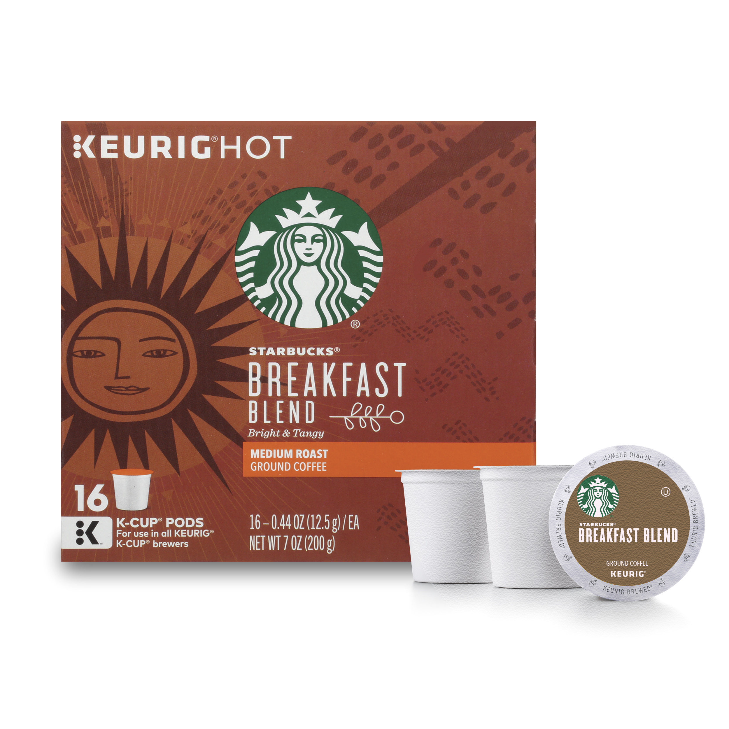 starbucks breakfast blend medium roast single cup coffee for keurig brewers 1 box of 16 16 total k cup pods walmart com