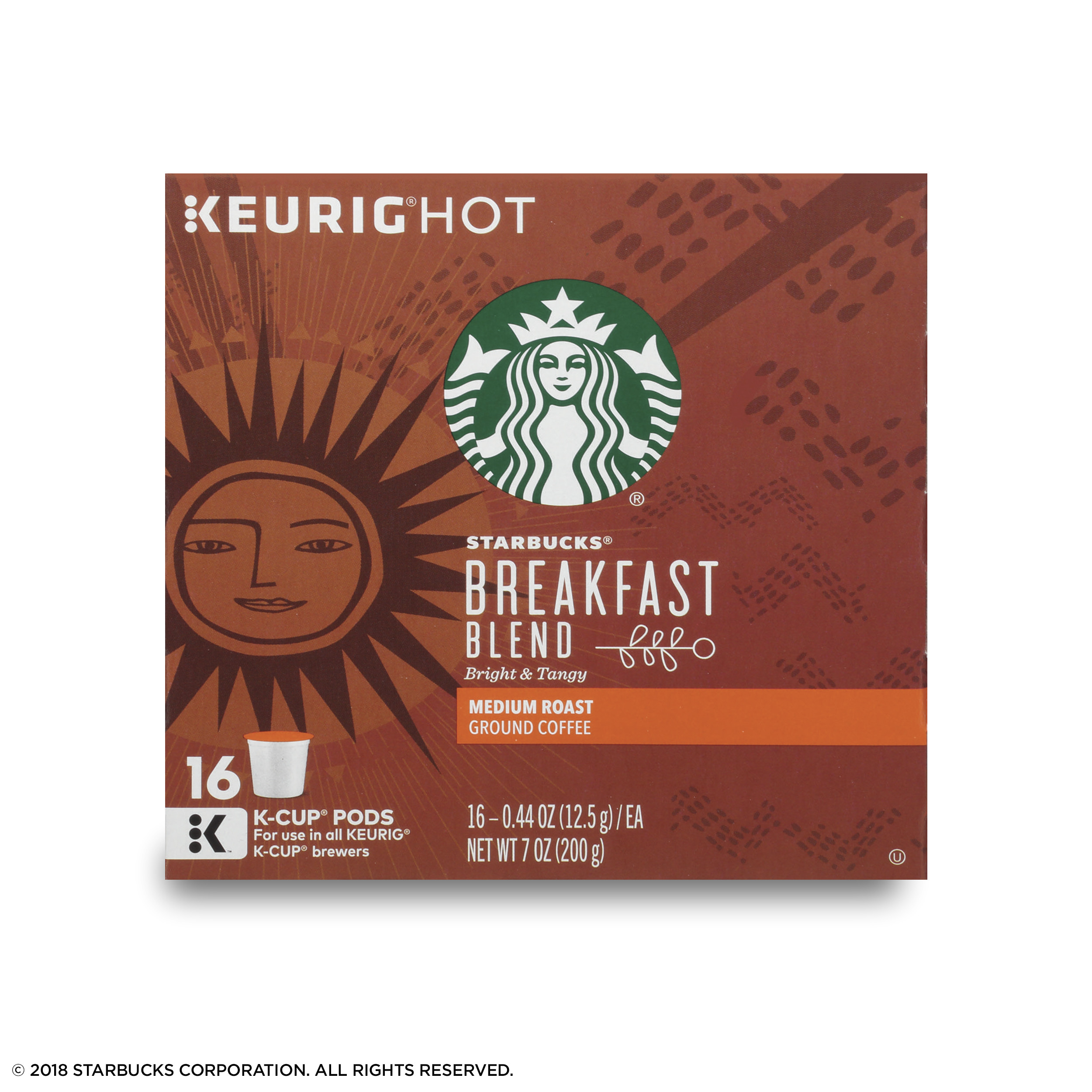 starbucks breakfast blend medium roast single cup coffee for keurig brewers 1 box of 16 16 total k cup pods walmart com