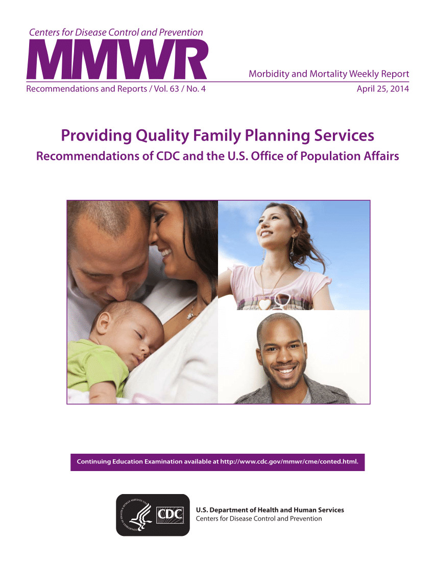 pdf providing quality family planning services recommendations of cdc and the u s office of population affairs