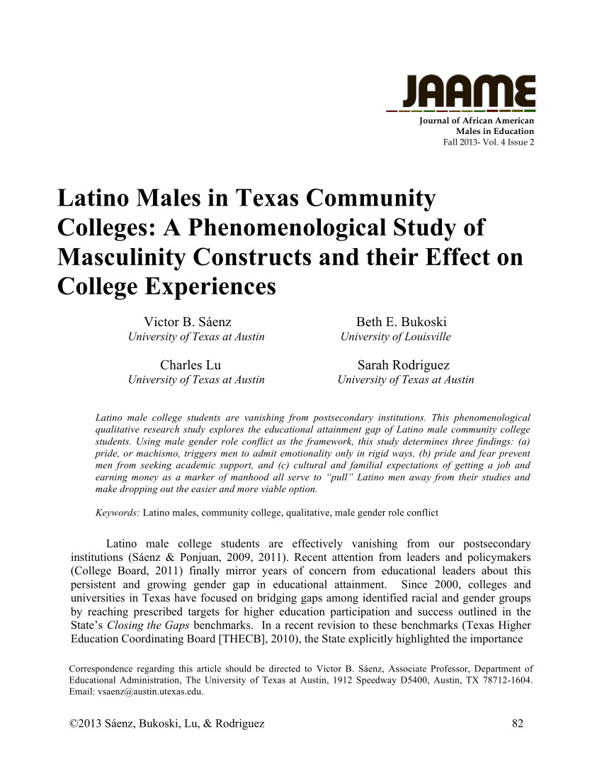 pdf men of color ensuring the academic success of latino males in higher education