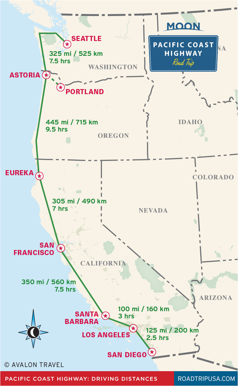 pacific coast highway driving distance map from moon pacific coast highway road trip travel guide