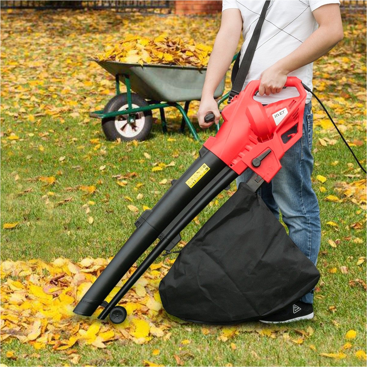 costway 3 in 1 electric garden grass leaf blower 2500w 230v vacuum shredder mulcher vac our leaf blower is ideal for keeping lawns patios and driveways