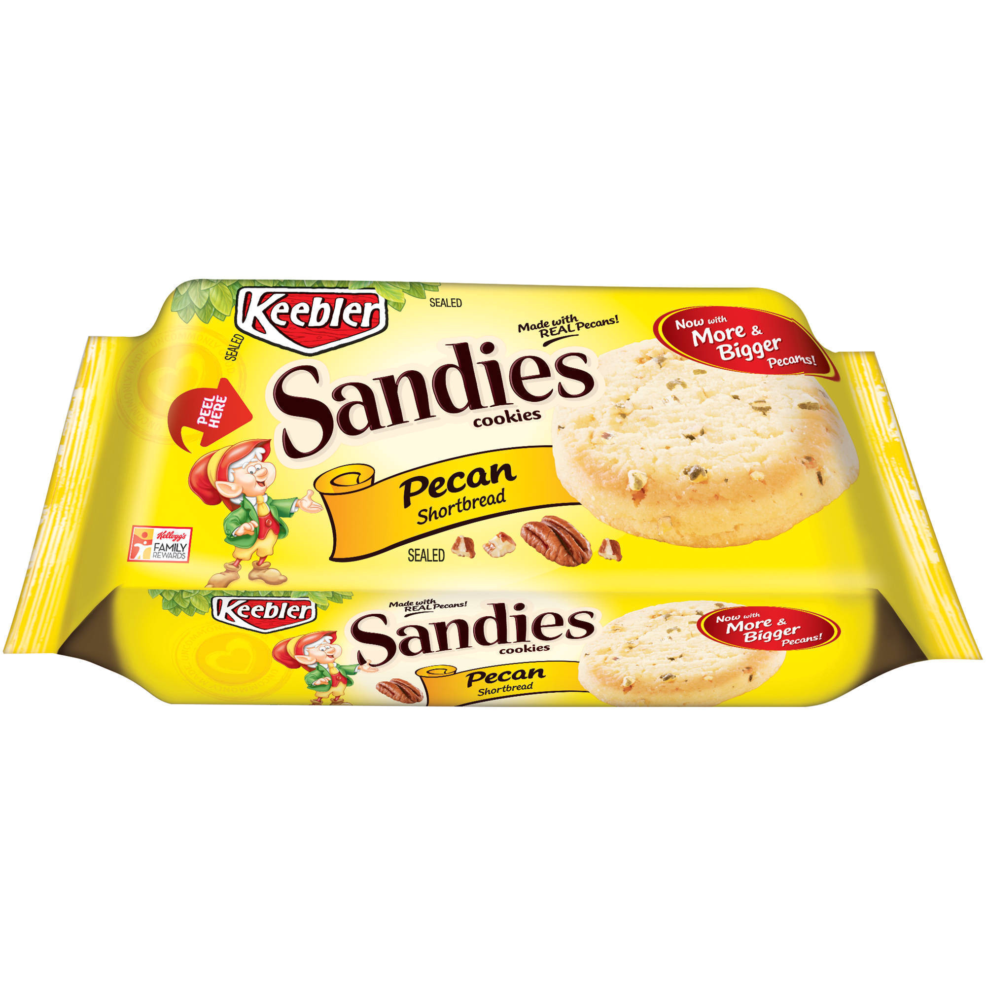 keebler sandies pecan shortbread cookies 11 3 oz pack of 12 walmart com