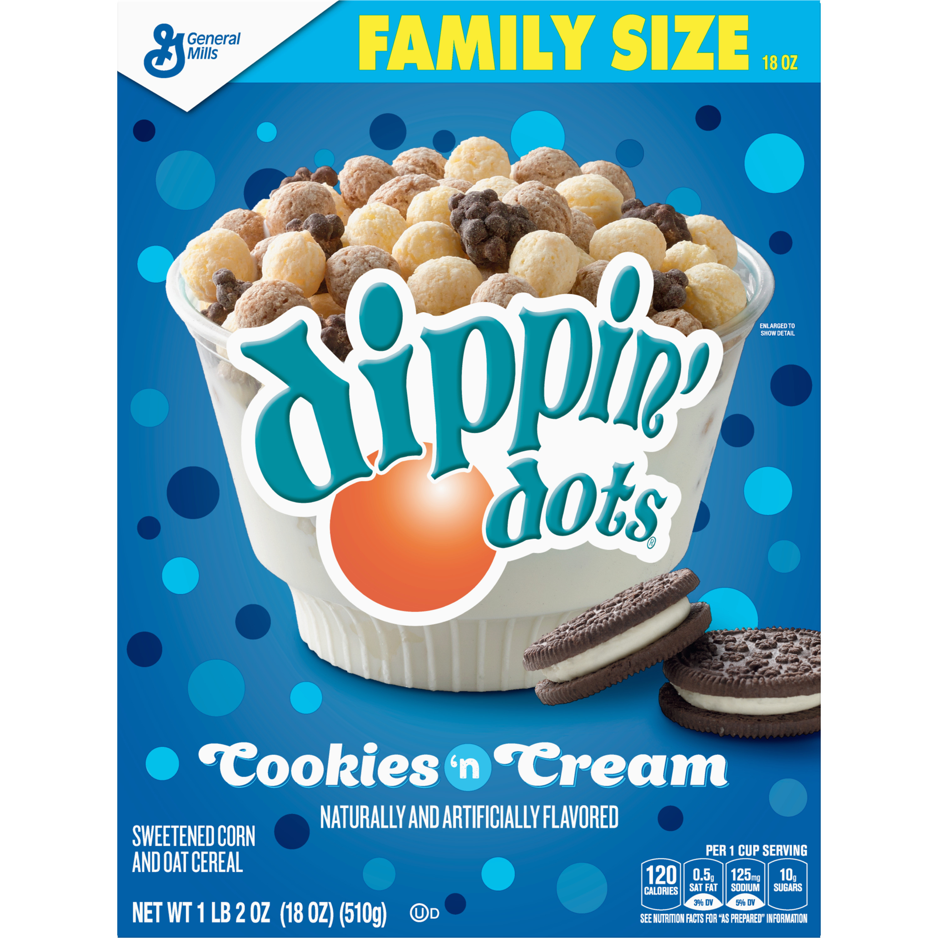 Cookies by Design Melbourne Fl Dippin Dots Cookies Cream Flavored Cereal Family Size 18 Oz Box
