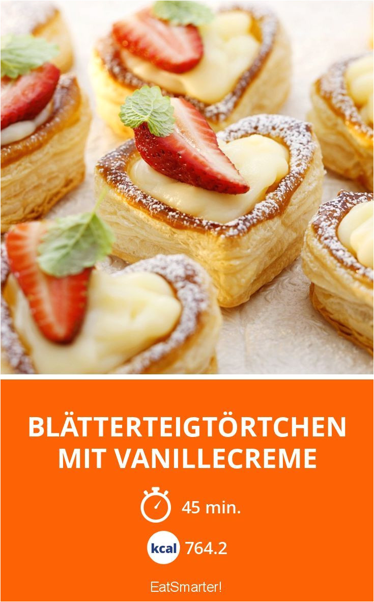 blatterteigtortchen mit vanillecreme smarter kalorien 764 2 kcal zeit 45 min