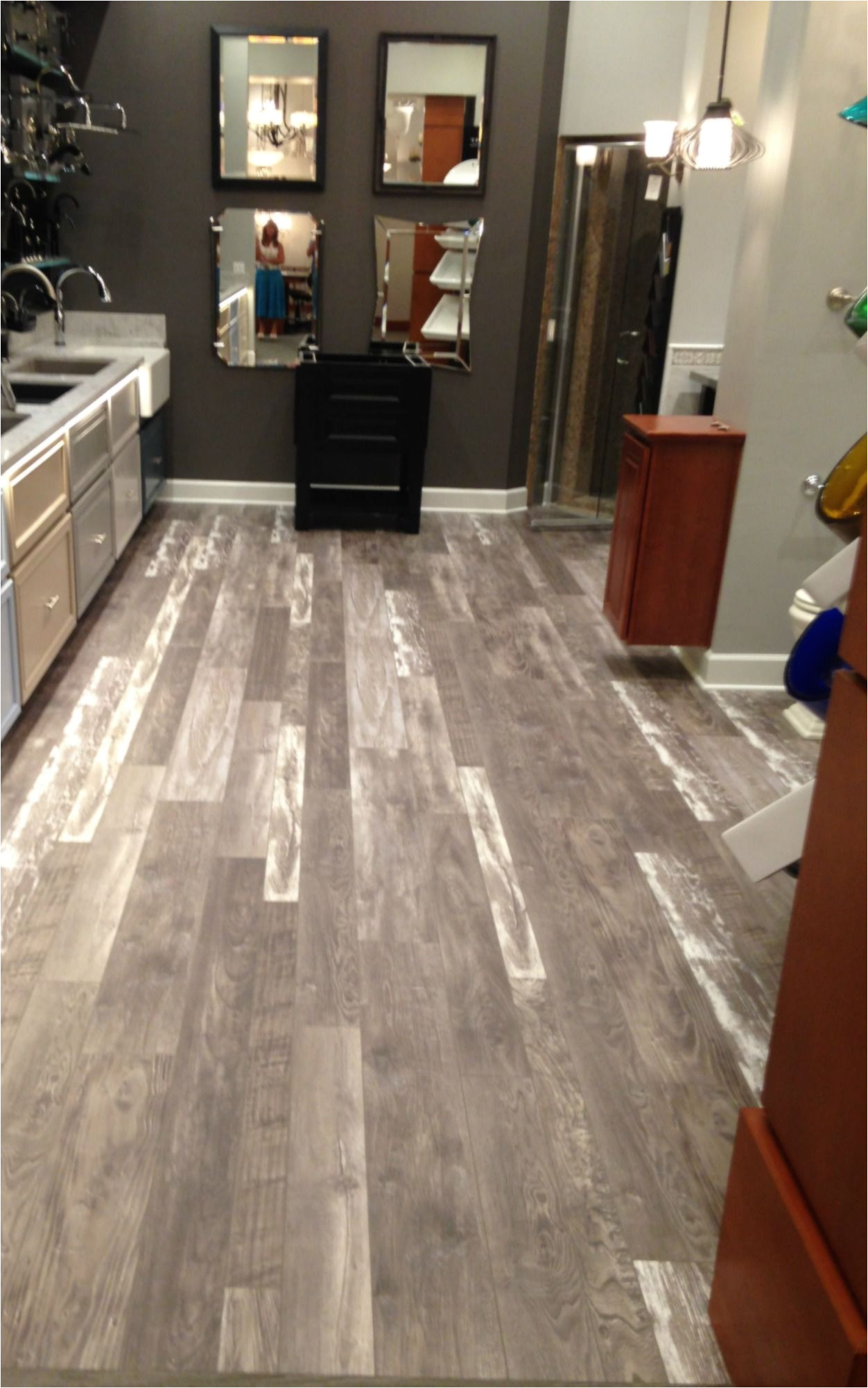 oh my this beautiful architectural remnants laminate floor from armstrong was installed at the david weekley homes design studio love it