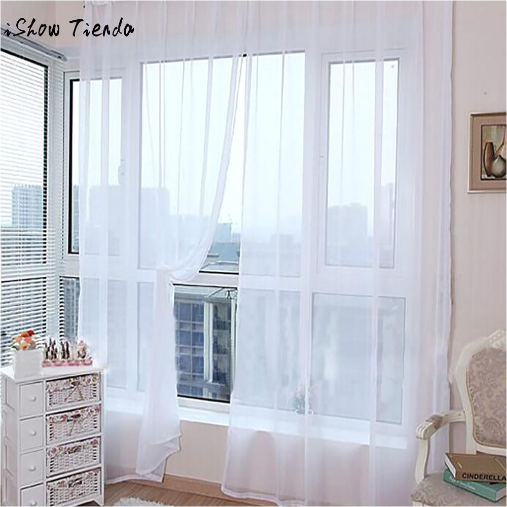 compre cortinas modernas para sala de estar cortinas pure color tulle cortina da janela da porta painel drape sheer scarf valances 200x100 cm de hopestar168