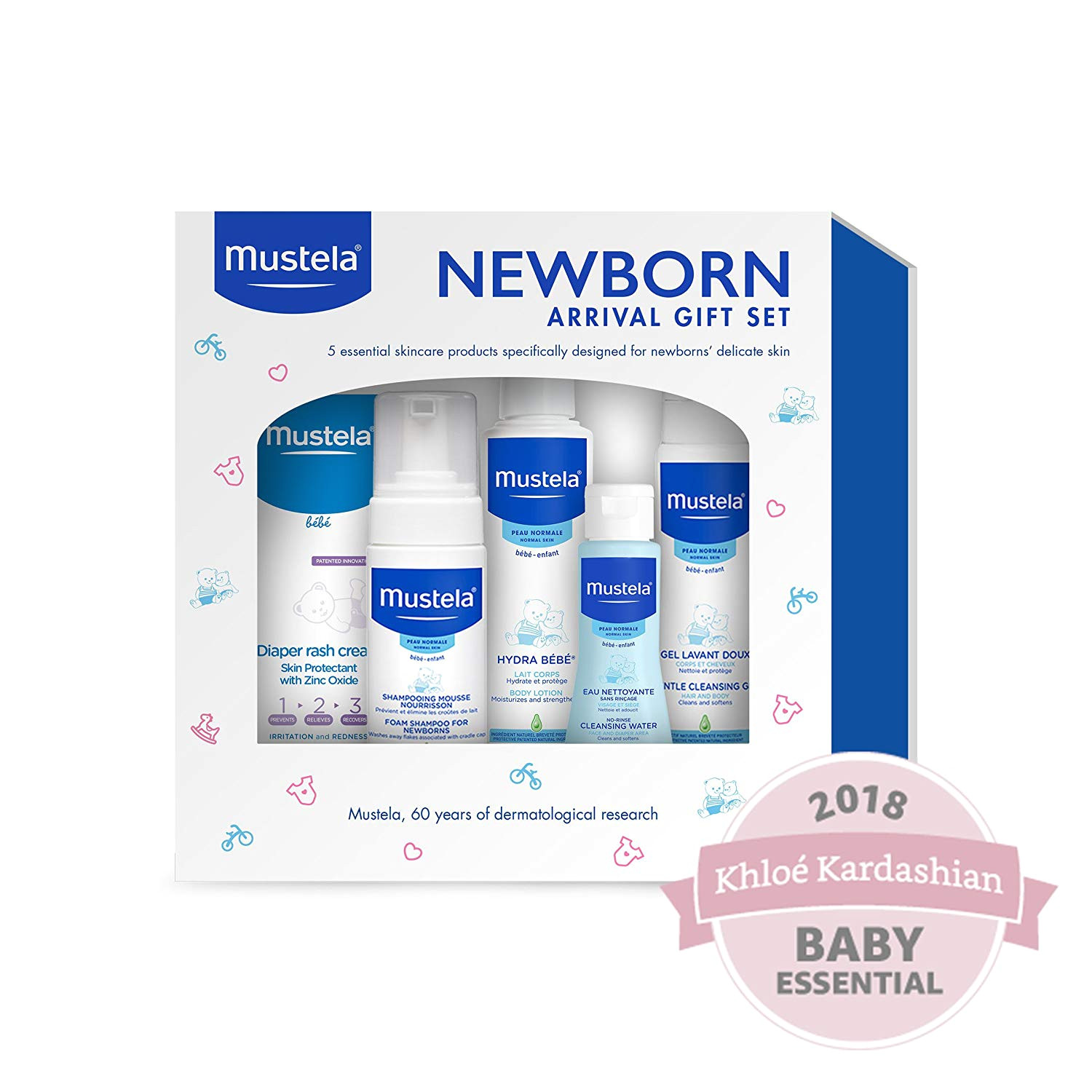 amazon com mustela newborn arrival gift set baby bathtime skin care essentials 5 items luxury beauty