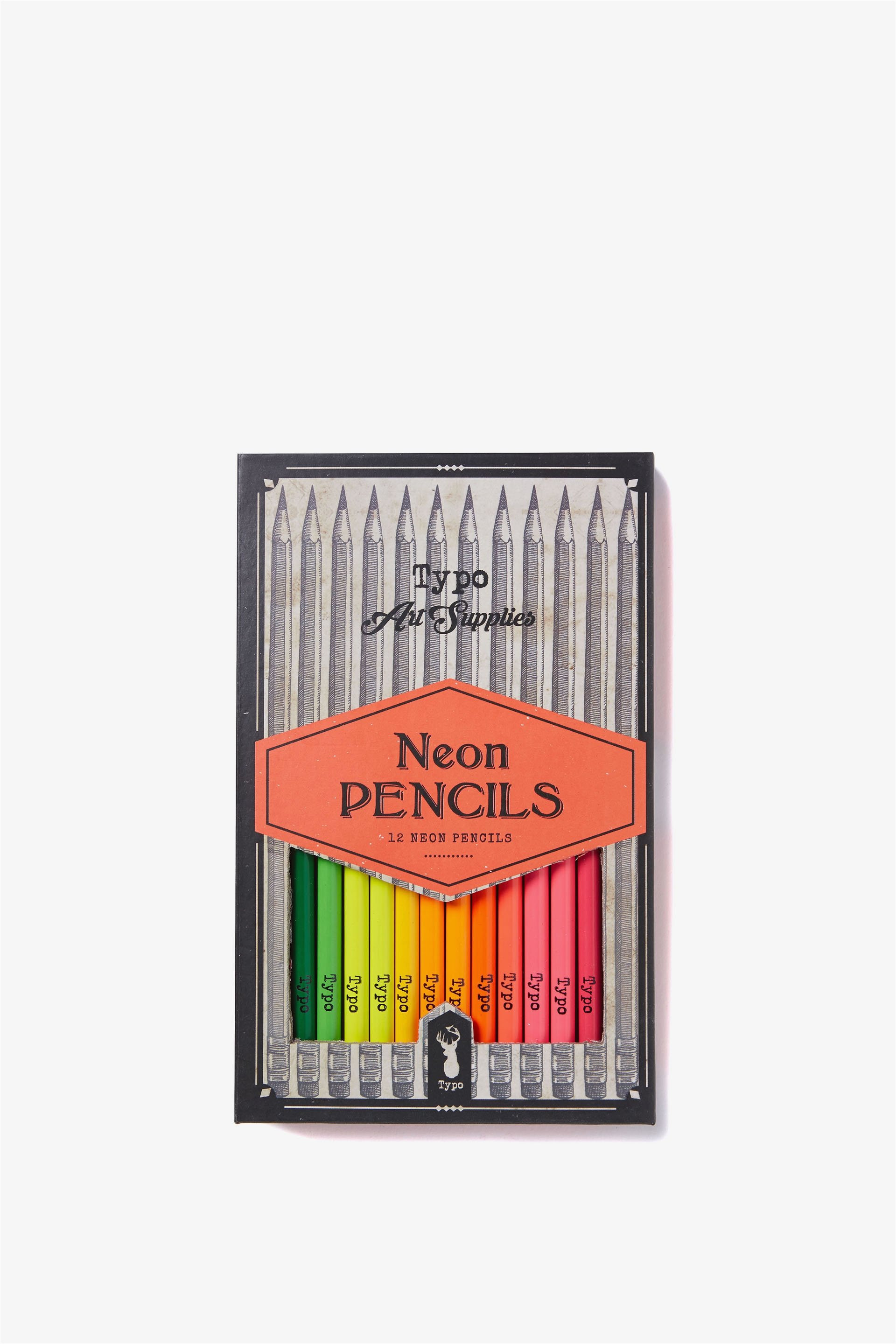 neon pencil 12pk brights
