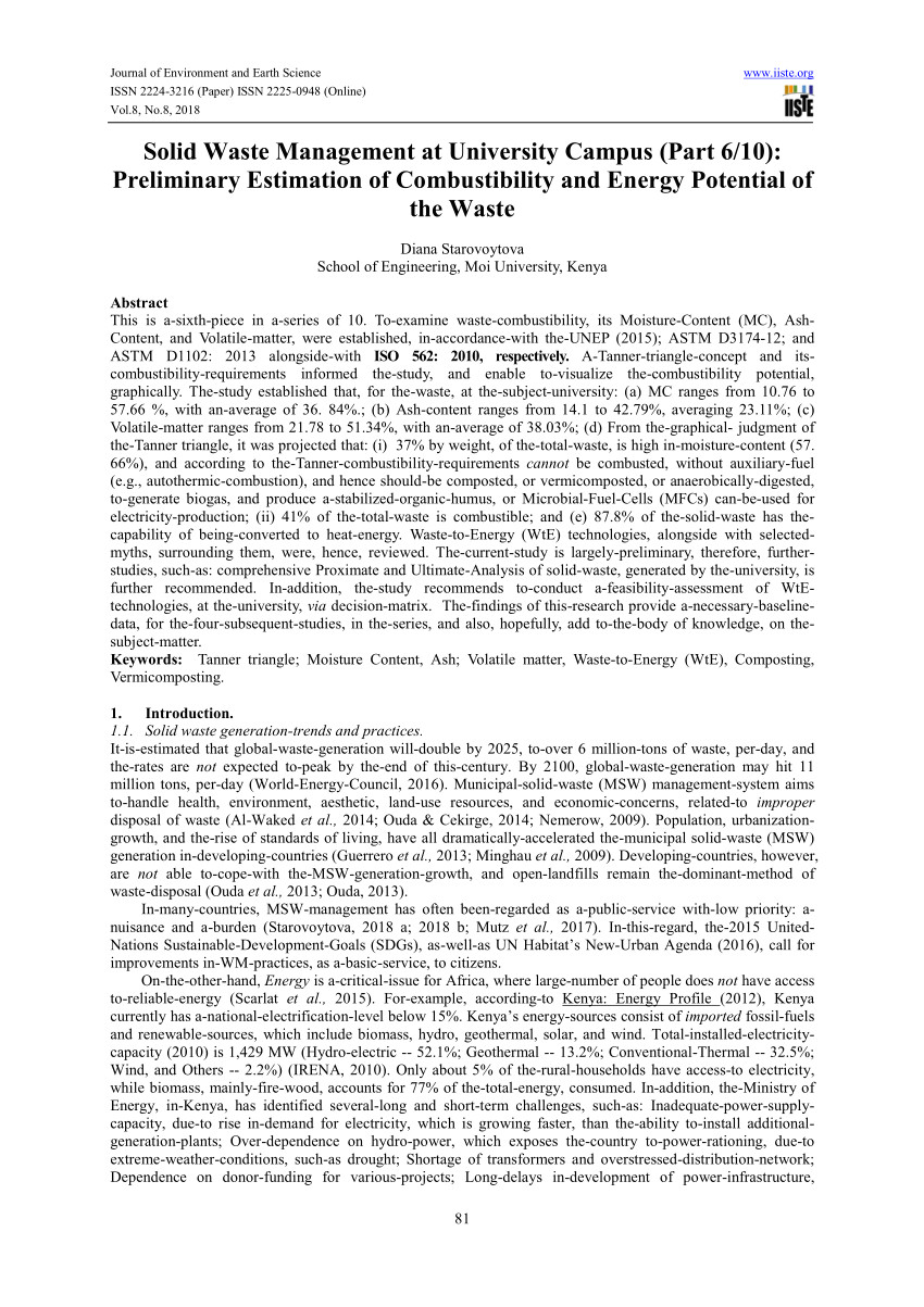 pdf solid waste management swm at a university campus part 1 10 comprehensive review on legal framework and background to waste management