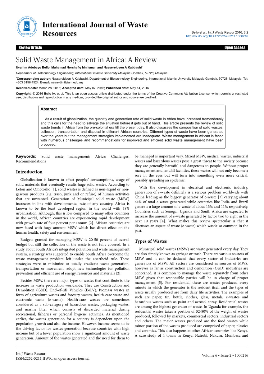 pdf solid waste management swm at a university campus part 1 10 comprehensive review on legal framework and background to waste management