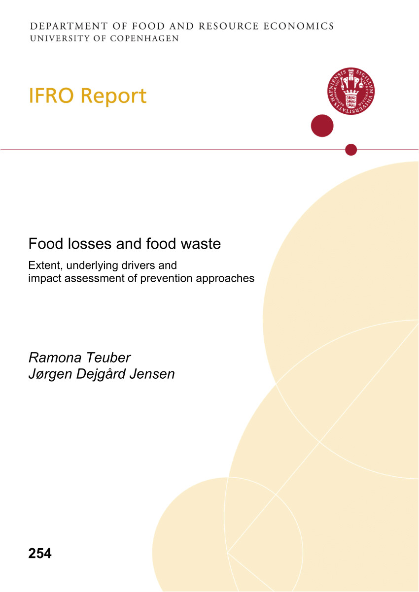 pdf standard approach on quantitative techniques to be used to estimate food waste levels