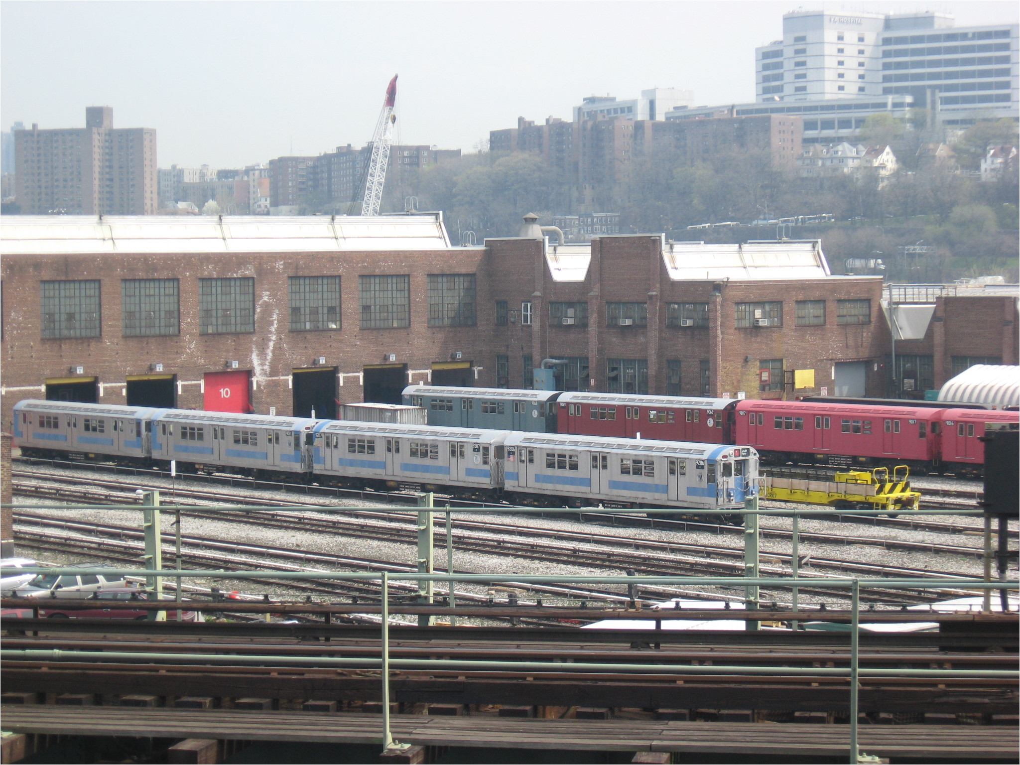 207th street yard train of many colors jpg