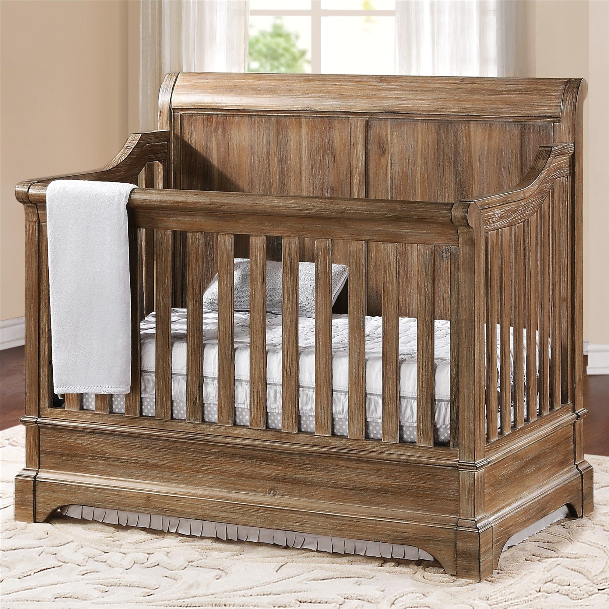 amusing rustic baby cribs amazing rustic baby convertible cribs with wood material and window treatment plus bedding sets