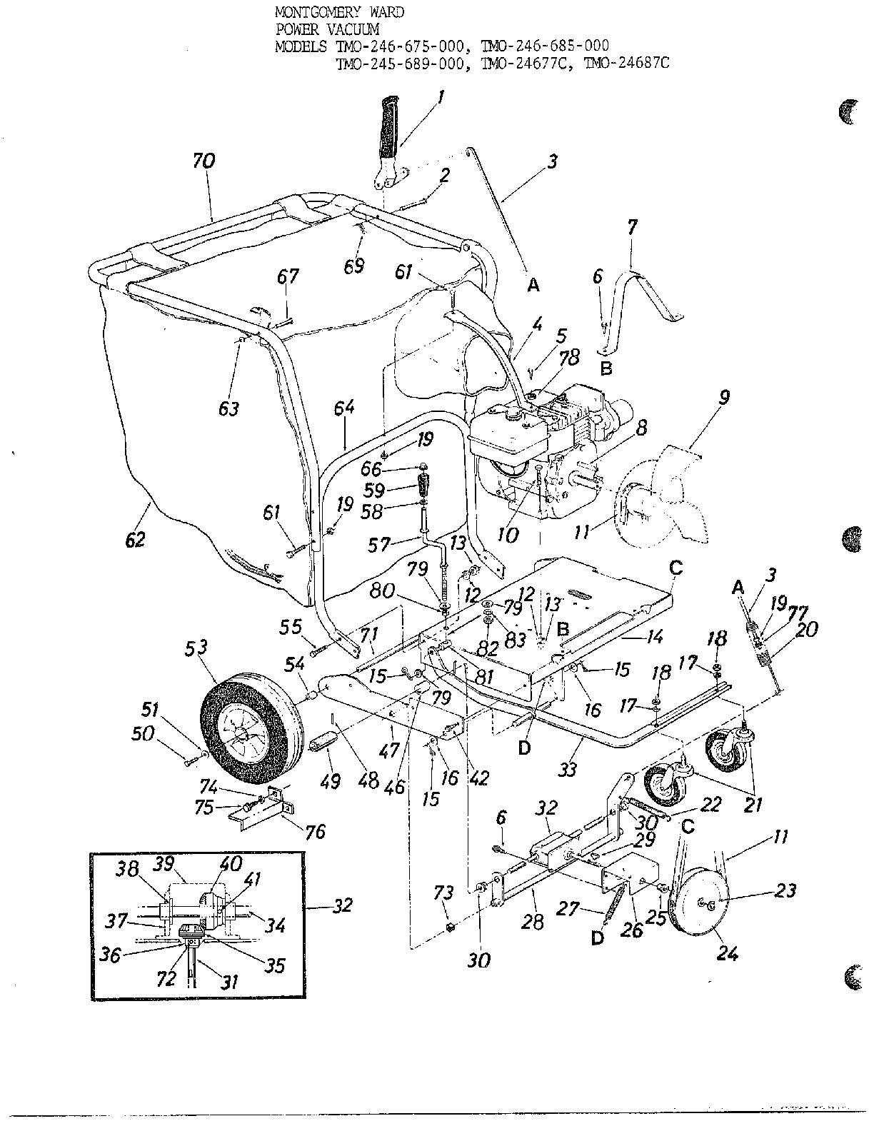 pictures of yardman chipper shredder vacuum parts