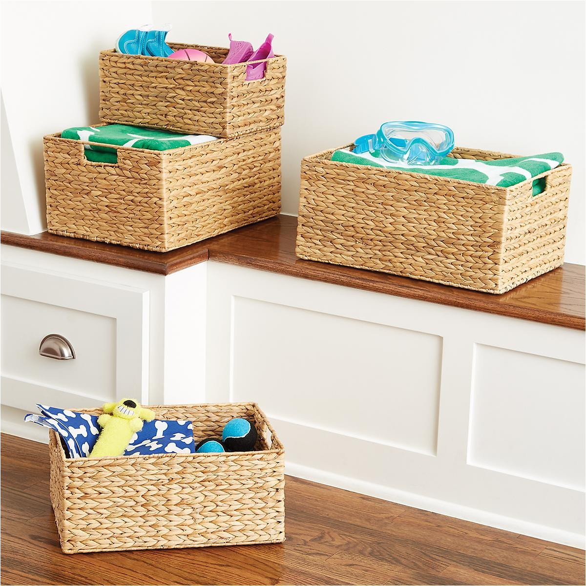 Cube Storage Bins 13x15x13 Decorative Baskets Wicker Baskets Storage Bins the Container Store