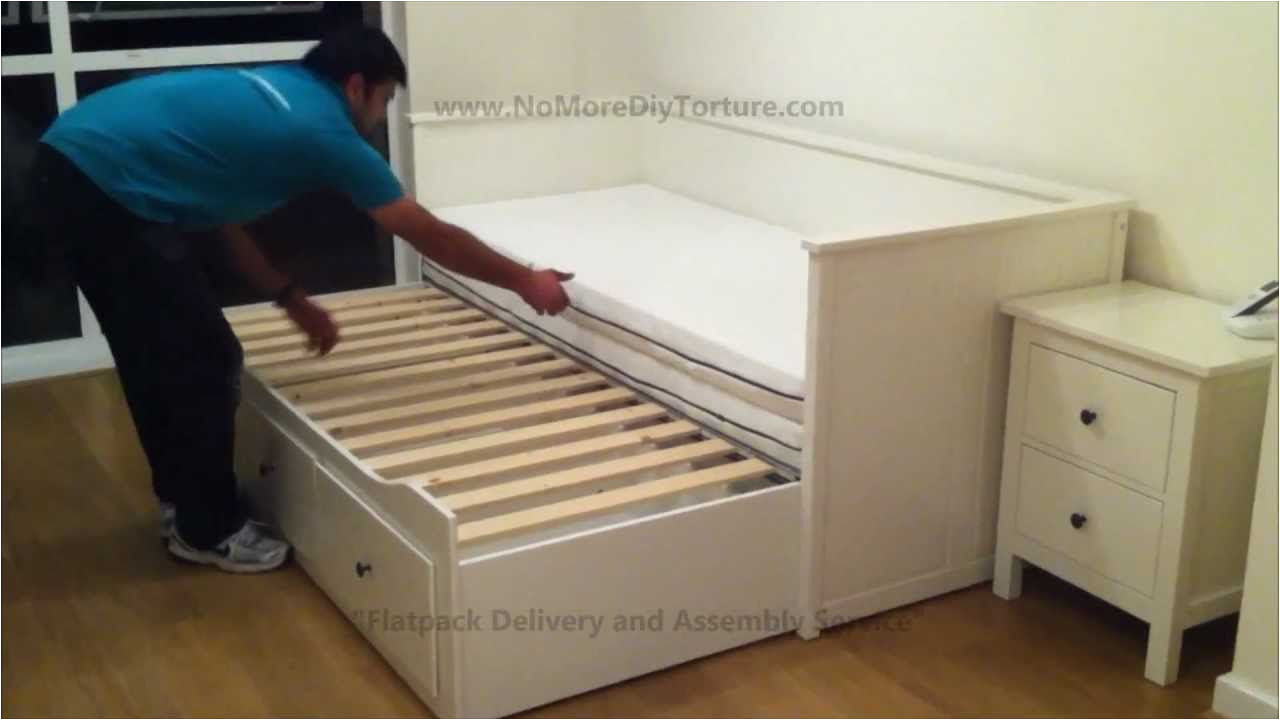 Daybed that Converts to Queen Ikea Hemnes Day Trundle Bed with 3 Drawers White No Place Like