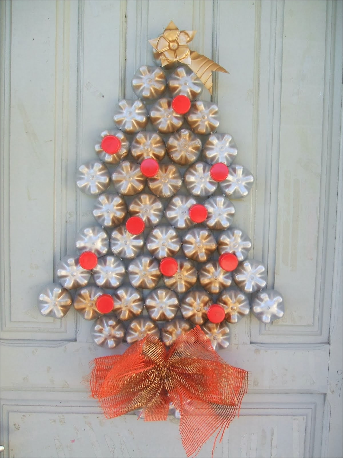 Decoraciones Navideñas Para Puertas Con Material Reciclable Adornos De