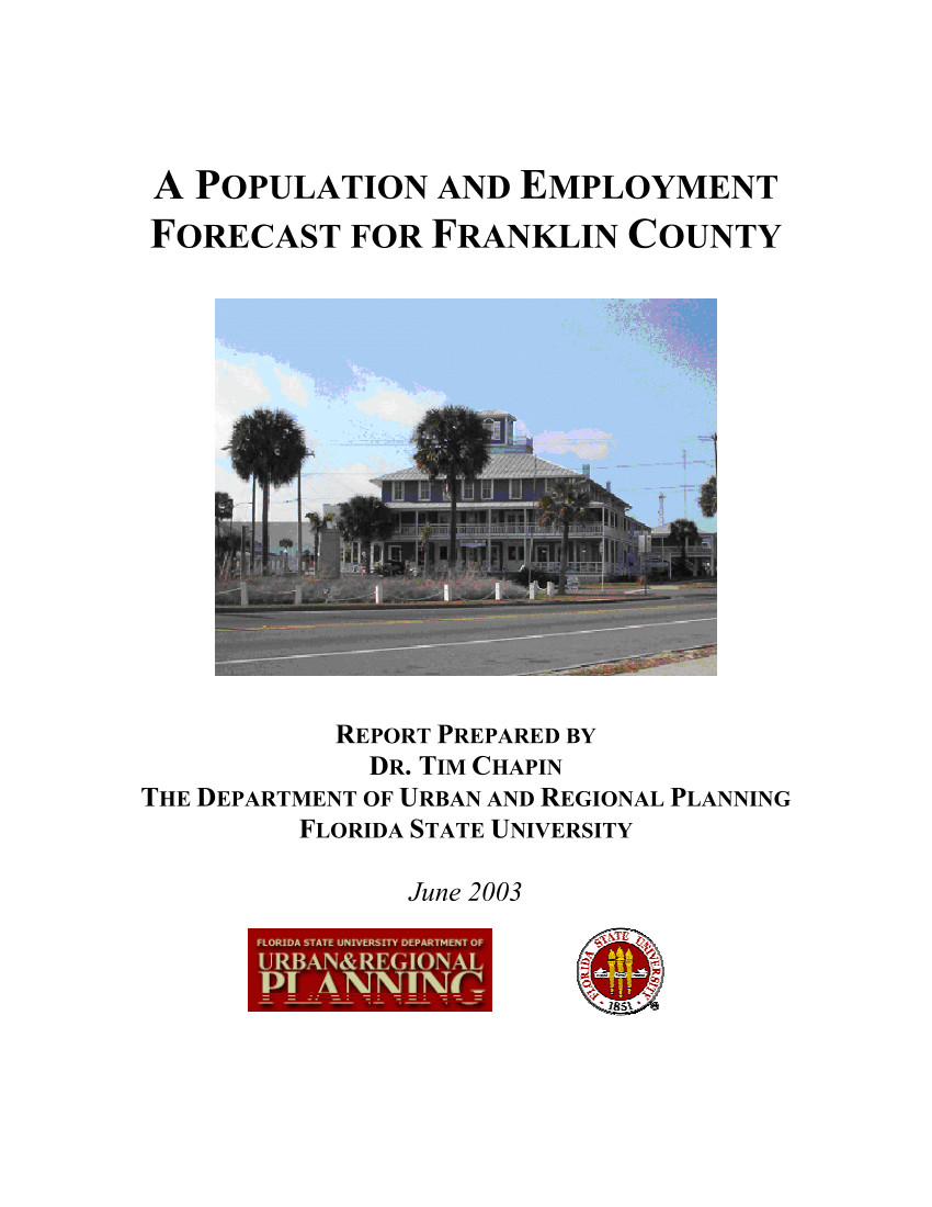 pdf a population and employment forecast for franklin county