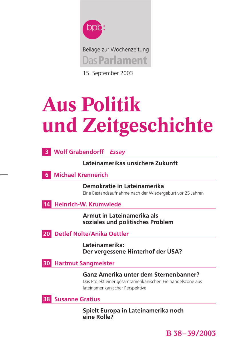 pdf die rolle der parlamente in den prasidialdemokratien lateinamerikas