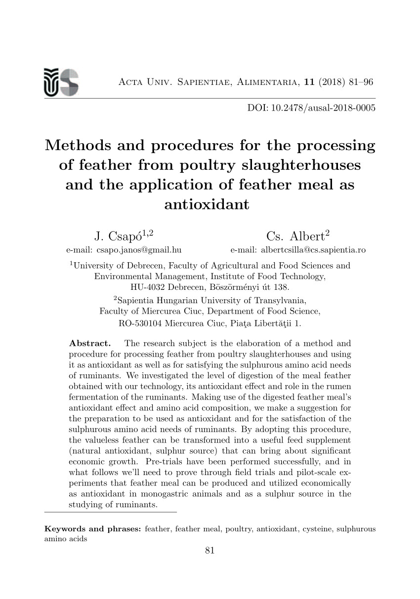 evaluation of a bacterial feather fermentation product feather lysate as a feed protein